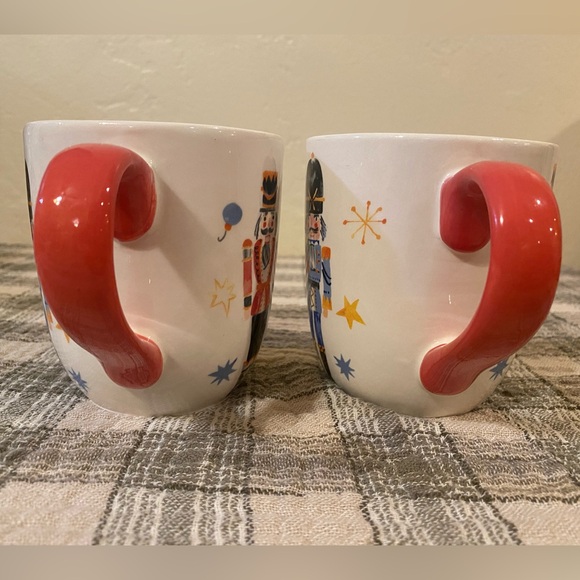 Set of Two World Market Watercolor Holiday Nutcracker Mugs - Picture 6 of 14